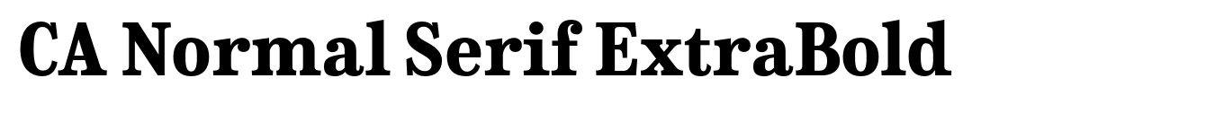 CA Normal Serif ExtraBold